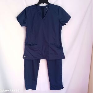 Eon Women's Navy Blue Scrub Set Sz M